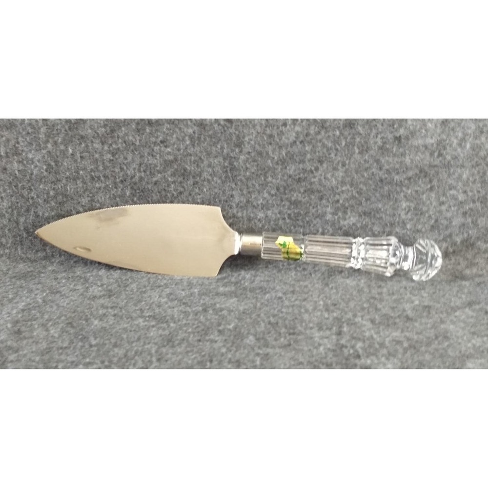 Waterford Crystal Wedding Cake Server 11" Serrated Edge Logo Sticker Ireland
